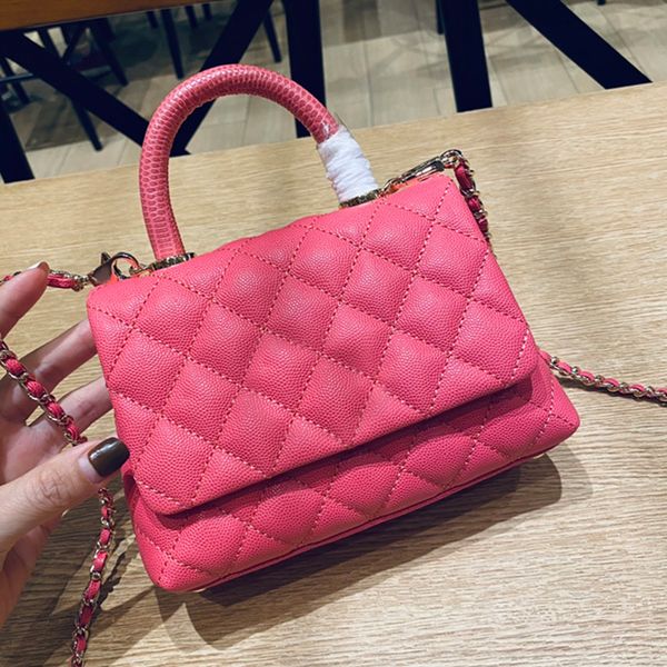 

designer flap bag luxury shoulder handbag 10a mirror quality genuine leather chain bag with box c024