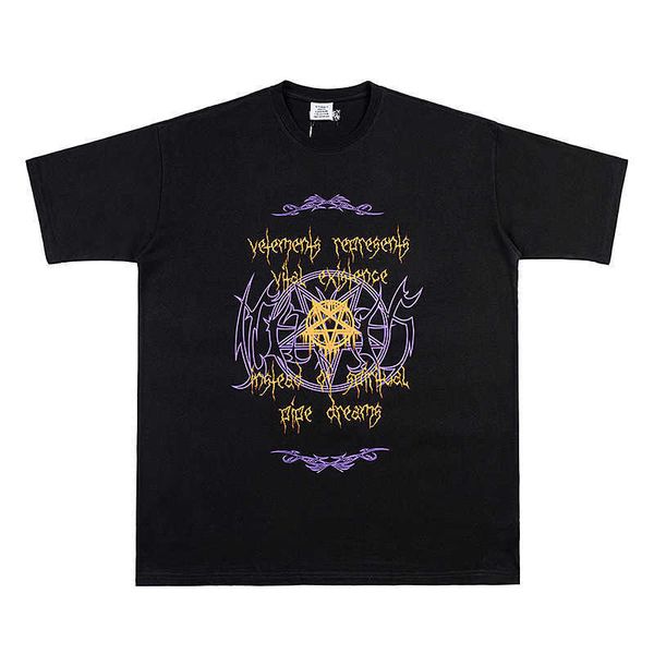 

men's t-shirts vetements tshirt men women 11 sanskrit letter print vetements vintage shortsleeved j230427, White;black