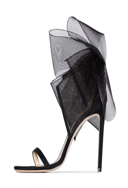 

2022 butterfly bow tie sandals women thin high heel summer gladiators t show lady pumps big size 35438262649, Black