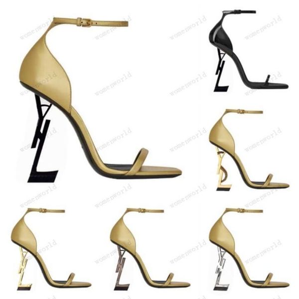 

S I Paris Metal Letters Luxury Designer Brand High Heels Dress Shoes Women Fashion Sexy Open Toe Super Highs Heel Sandals Bridal Wedding Banquet Shoe With box OXOOXO, Only a boxes