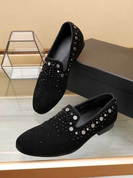 

2023 men dress shoes business casual loafers male formal office wedding shoes brand breathable flats size 38-44, Black
