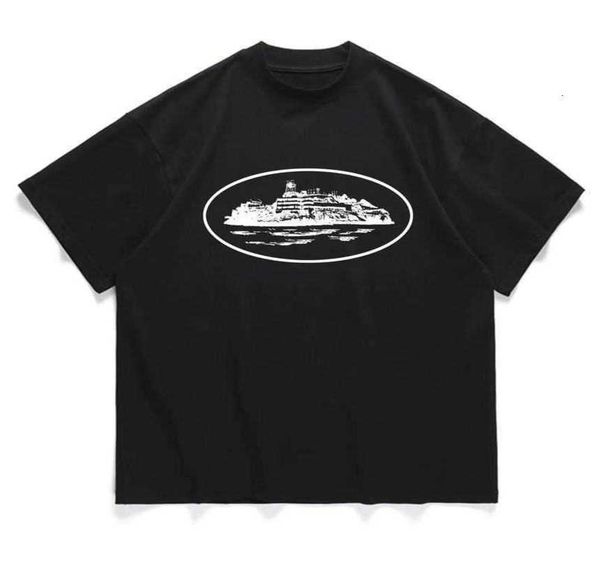 

designer t shirt corteiz american street hip hop letter print short sleeve t-shirt men's fashion brand summer loose round neck half sho, White;black