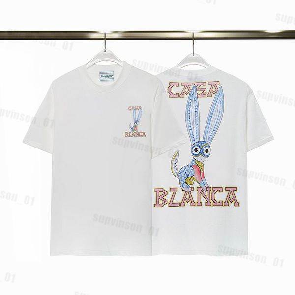 

mens designer t shirt casablancas shirt man womens tshirts with letters print short sleeves summer casablanc t-shirts men loose tees s-3xl 3, White;black