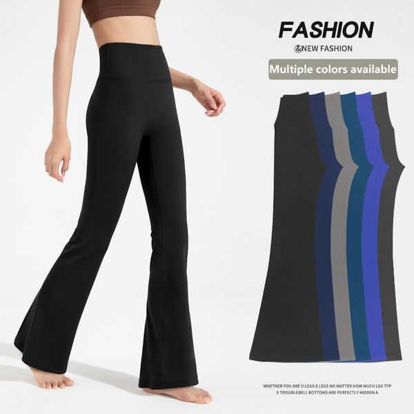 

Llu New Yoga Pants Women' Atha Lycra High Waist Hip-lifting Wide Leg Sweatpants Breathable Stretch Sports Micro Flared Fiess Floor-length Leggings, Mix order(please mark the color)