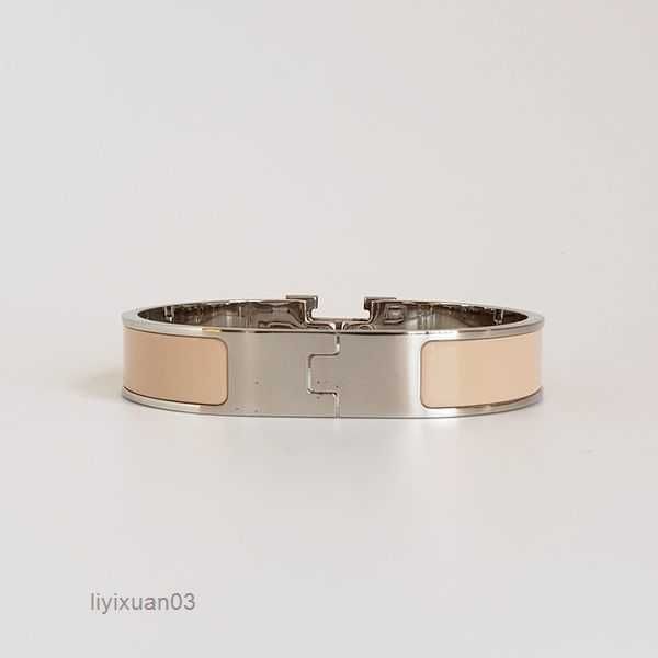 

hbangle classic h bracelet silver for men women wide with gift bag gexn, Black