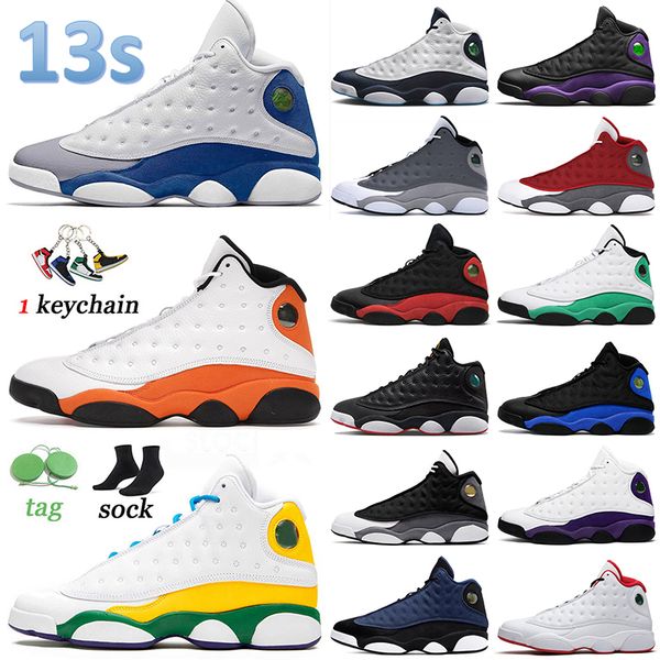 

2023 jumpman 13 men basketball shoes french blue starfish playground obsidian court purple red flint lucky green hyper royal playoffs 13s me