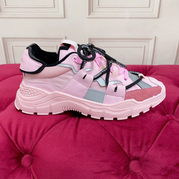 

new men womens fashion shoes lace-up flat platform designer sneaker black genuine leather air 0412