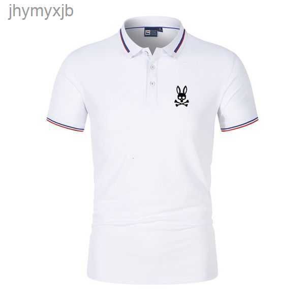 

men's tshirts 2023 summer men polo shirt printed skull bunny fashion lapel breathable casual tees short sleeve hip hop polos shirts 23, White;black