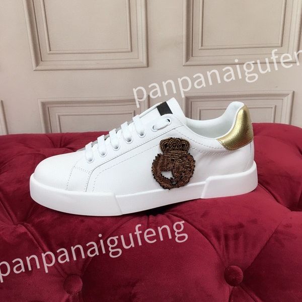 

new luxurys designer casual shoes calf leather sneaker fashion lady white flat platform runners trainers for mens shoes sneakers, Black