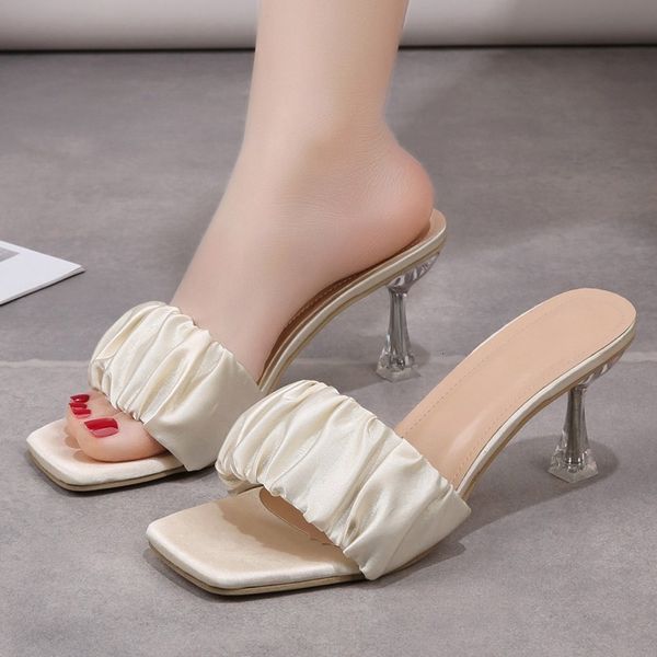 

slippers summer women shoes high heels black peep toe plus size ytmtloy indoor house zapatillas mujer casa 1 230427