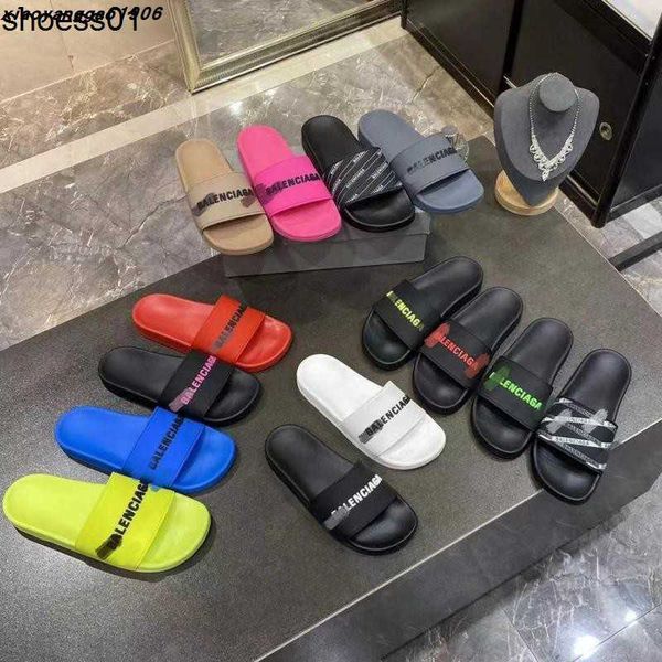

balencigas slippers men wear trendy outdoor anti-skid waterproof flip flops in summer, Black