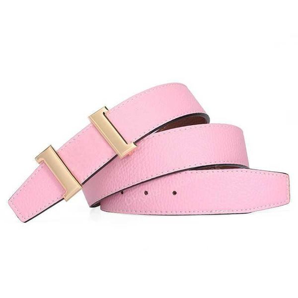 

luxury men belt fashion classic lychee print double-sided reversible mens womens denim pants belts width 3.8cm gold silver smooth buckle des, Black;brown