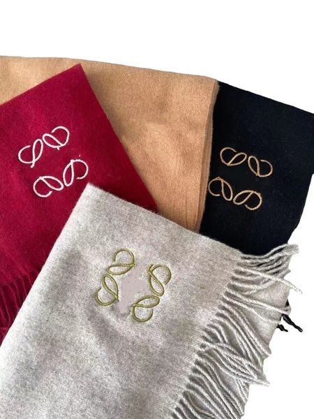 

Luxury brand new double-sided two-color silk scarf versatile scarf winter wool warm scarf with tassel shawl