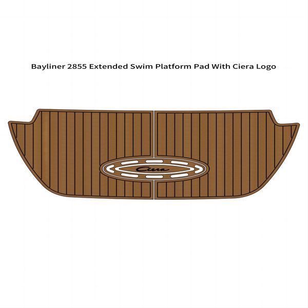 

2000 bayliner 2855 extended swim platform pad boat eva foam teak deck floor mat