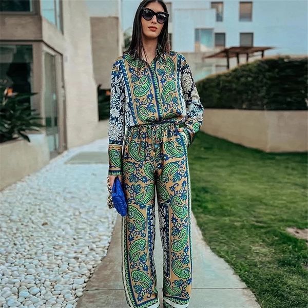 

women's sleepwear print women pajama set 2 pcs with pants long sleeve ladies sleepwear fashion and pant green color homewear for female, Black;red