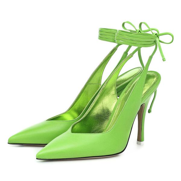 

slingback heels 2023 summer fashion ankle strap stiletto heels womens sandals sandale compense femme big size 43 45 47 compens, Black