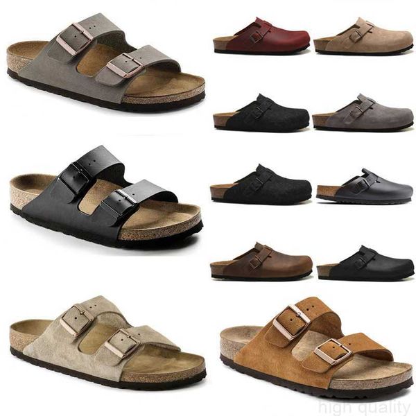 

slippers boston colgs sandals fashion summer cork flat slippers designs leather favourite beach sandals casual shoes clogs women men bag hea, Black