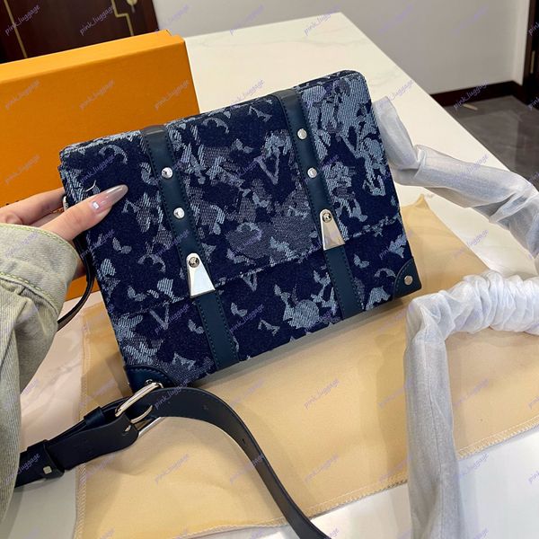 

women canvas messenger bags mens satchel designer letters trunk bag street fashion leather flap crossbody shoulder purse d2304281f