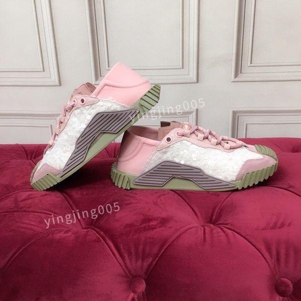

new designer causal shoes fashion womens leather lace up platform sole sneakers white black women velvet sued