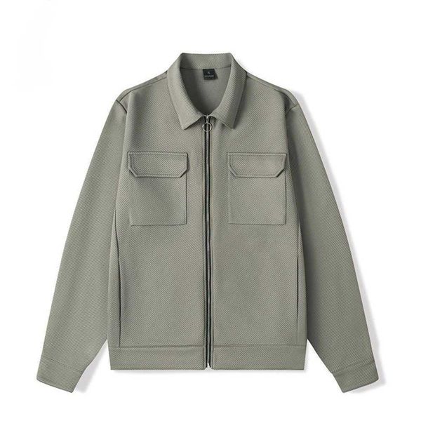 

men's jackets autumn and winter solid color lapel jacket men's casual fashion cardigan zipper knitted work jacket handsome, Black;brown
