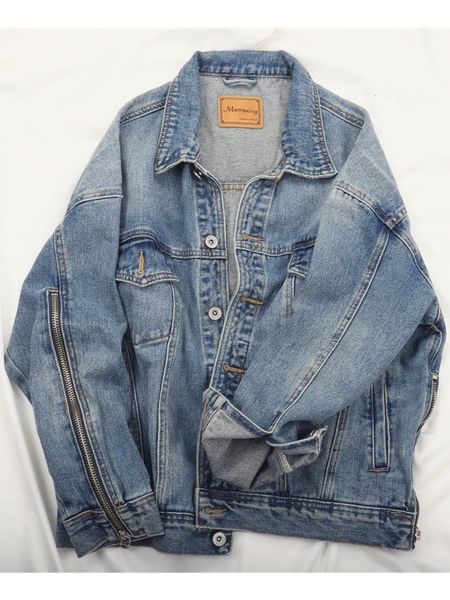 

women's jackets autumn women denim jacket long sleeves denim coat blue bomber jeans jacket pocket zipper vintage outerwear 230428, Black;brown