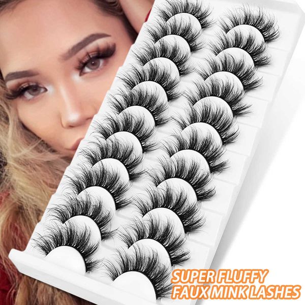 

3 pcfalse eyelashes sexysheep 3/7/8/10pairs 6d faux mink lashes natural false eyelashes fluffy fake lashes makeup eyelash extension bulk who