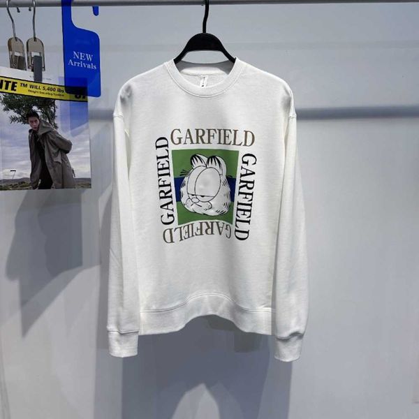 

hoodies & sweatshirts autumn and winter round neck fashion cartoon simple pullover sweater print men's inner style, Black