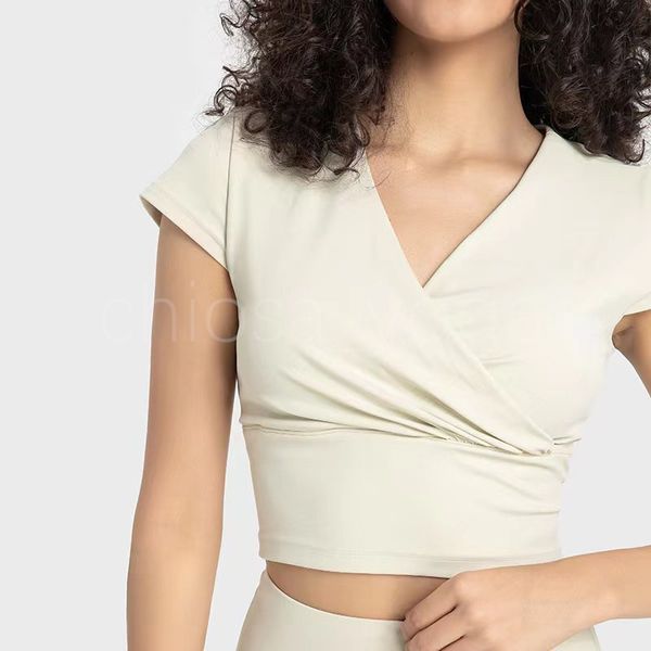 

women lemon workout shirts short sleeve athletic running gym tee shirts yoga v neck gym crop for womenpopular ds350