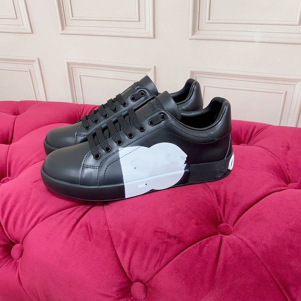 

designer sneakers boots men women casual shoes fashion white genuine leather luxury flower embroidered flat sports 0412, Black