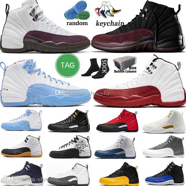 

12 basketball shoes for men women 12s cherry field purple stealth floral playoffs reverse flu game hyper royal out the mud taxi 11 11s mens