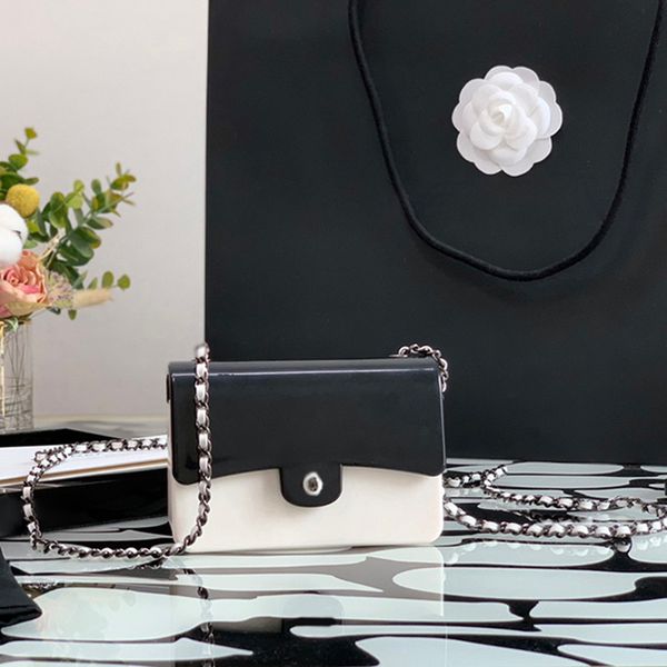 

designer chain bag luxury flap bags handbag 12cm genuine leather crossbody bag high imitation shoulder bag with box zc112