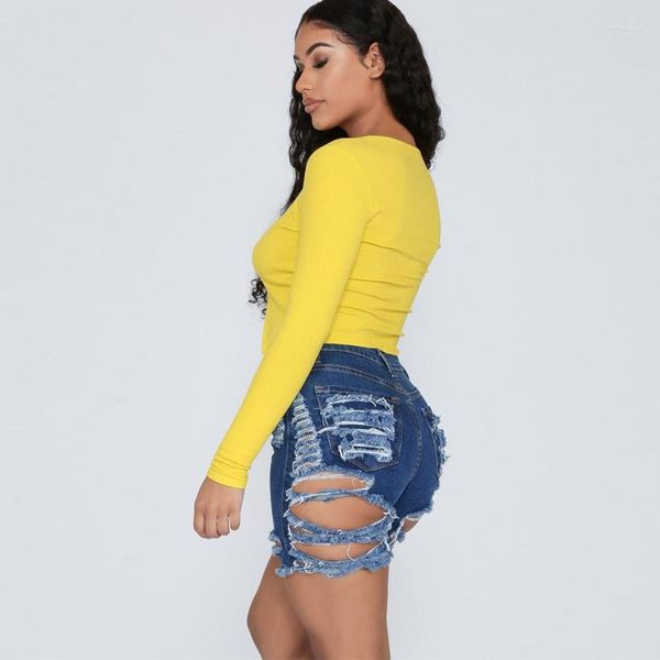 

Women' Shorts 2023 Denim Ripped Elastic Women Summer Bottom Female Clothing Outfits