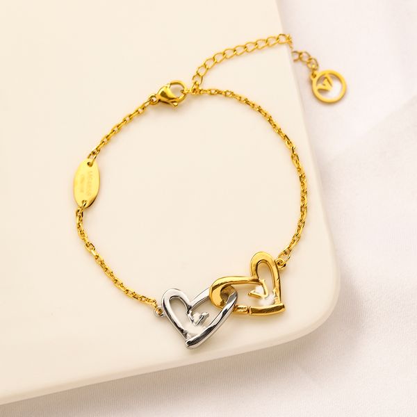 

fashion style bracelets women bangle wristband cuff chain designer letter jewelry pearl crystal 18k gold plated stainless steel wedding love, Black