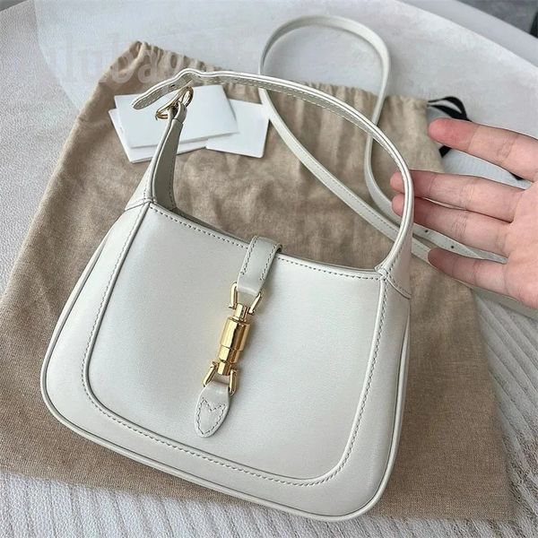 

delicate designer underarm jackie 1961 bags white shoulder bag denim valentine s day gifts plated gold buckle convenient mini size totes bag