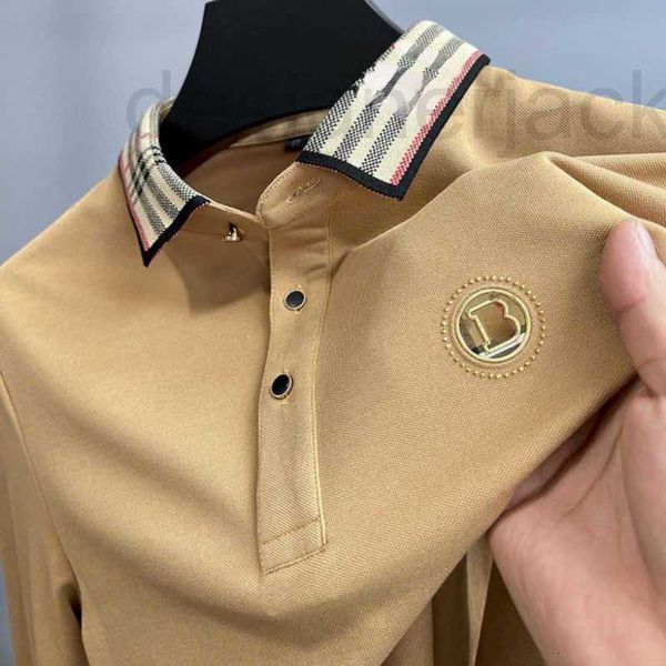 

men's polos designer summer men polo shirt embroidered long sleeve tshirt golf sweatshirt casual business pullover shirts mens cotton p, White;black