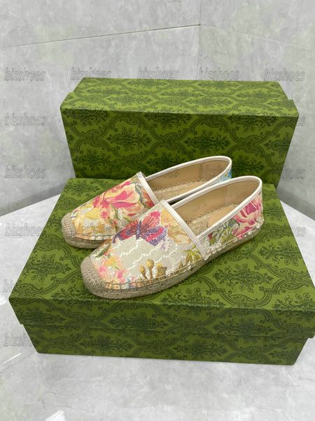 

women's floral pilar espadrille flats with double g designer loafers fisherman canvas shoe multiple colors slip-on summer designers lad, Black