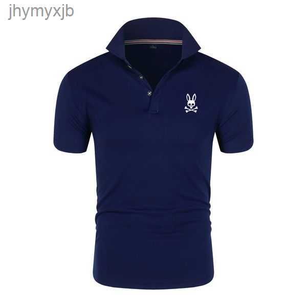 

men's tshirts 2023 summer men polo shirt printed skull bunny fashion lapel breathable casual tees short sleeve hip hop polos shirts 23, White;black