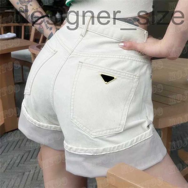 

women's shorts designerdesigner pants denim shorts for women letter badge jeans woman fashion high waist loose short pant street wear y, White;black