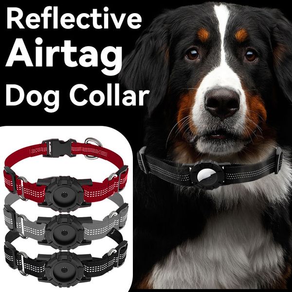 

AirTag dog Collar,Integrated dog Collar with Apple AirTag Holder, Reflective GPS Cat Collar, Lightweight Tracker Cat Collars for Girl Boy Cats, Kittens and Puppies