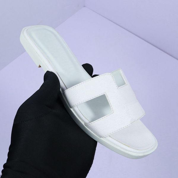 

designer slippers flip flops women origin brand genuine leather flat beach shoes 2023 summer black matte real cowhide sandals with dust bag