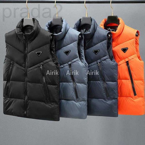 

men's vests designer 5a men fashion winter down vest quality womens outerwear mens parkas coats contrast color casual m  xl 2xl 3xl 4x, Black;white