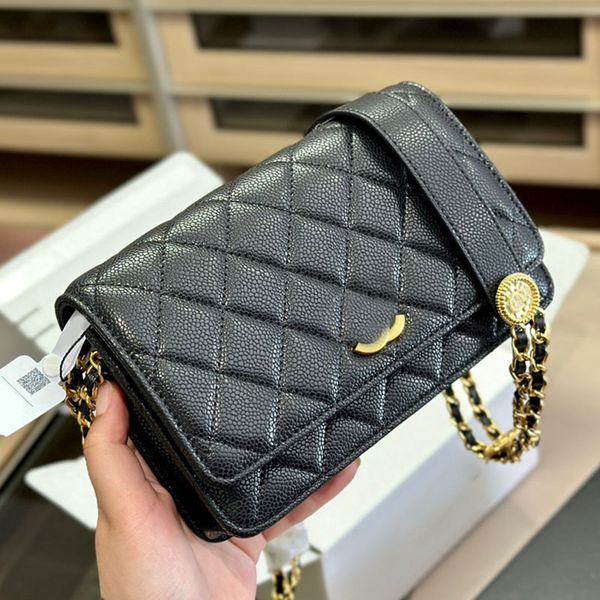 

women designer coin woc flap bag quilted tote caviar leather gold metal hardware card holder purse matelasse chain crossbody shoulder handba