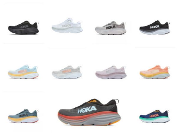 

hoka one running shoes bondi 8 clifton athletic runner sneakers hokas carbon x 2 shadow triple black white harbor women mens trainers lightw