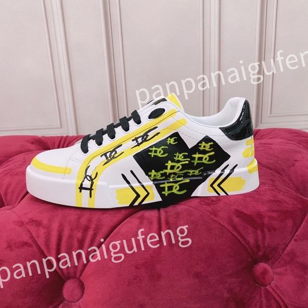 

2023 new designer casual shoes calf leather sneaker fashion lady white flat platform runners trainers for mens shoes sneakers, Black
