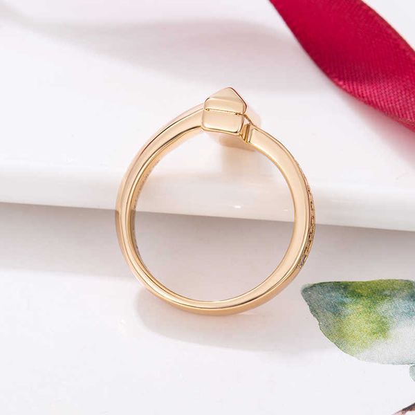 

high version s925 sterling silver tiffay ring simple korean japanese temperament t-shaped romantic couple design with packaging