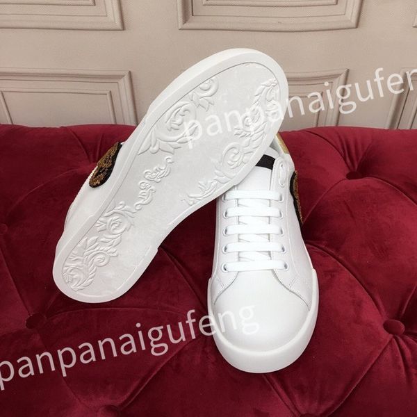 

new luxurys designer casual shoes calf leather sneaker fashion lady white flat platform runners trainers for mens shoes sneakers, Black