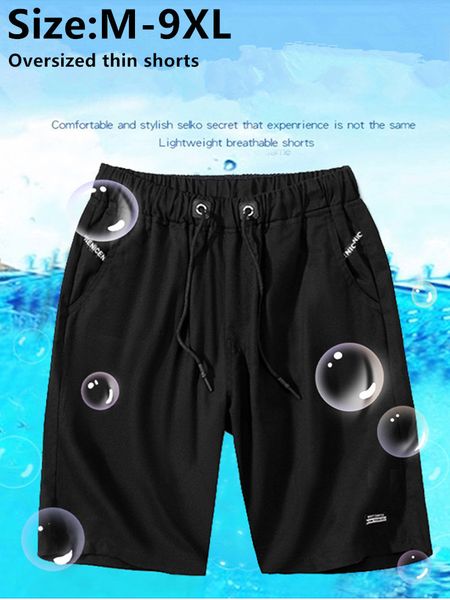 

men's shorts boy casual shorts 130kg khaki white plus size 6xl 8xl 9xl summer teenagers fat kids half trousers men cotton beach leisure, White;black