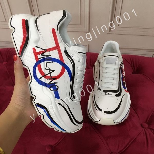 

new luxury casual shoes women travel leather sneaker fashion lady flat designer running trainers letters woman shoe platform men gym sneaker, Black