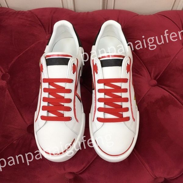 

new luxurys designer casual shoes calf leather sneaker fashion lady white flat platform runners trainers for mens shoes sneakers, Black