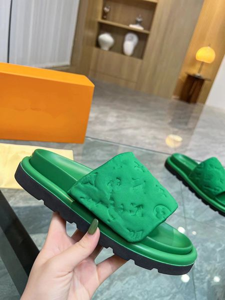 

designers pool pillow mules women sandals sunset flat comfort mules padded front strap slippers fashionable 0412, Black